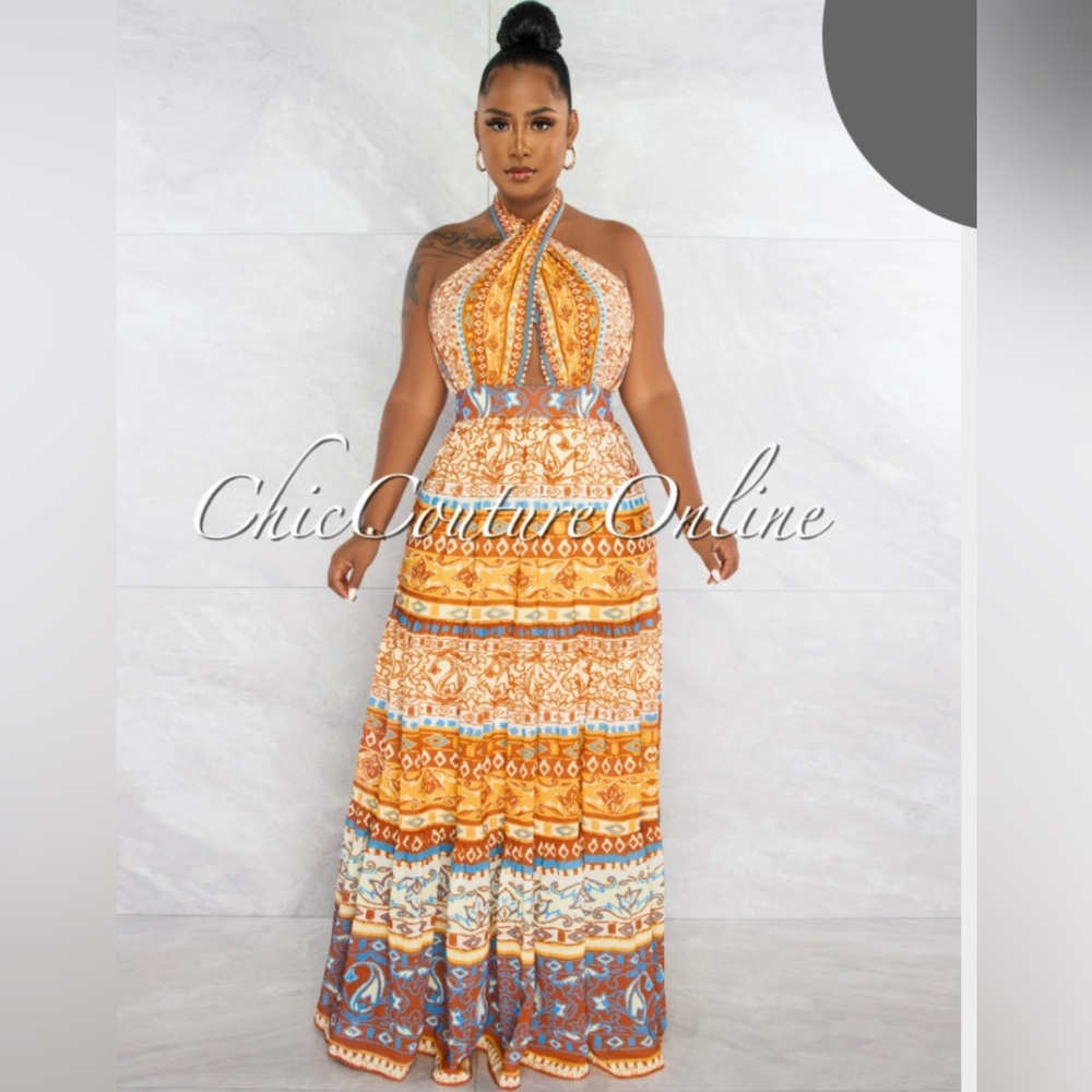 Colorful Patterned Dress - Picture 3 of 3